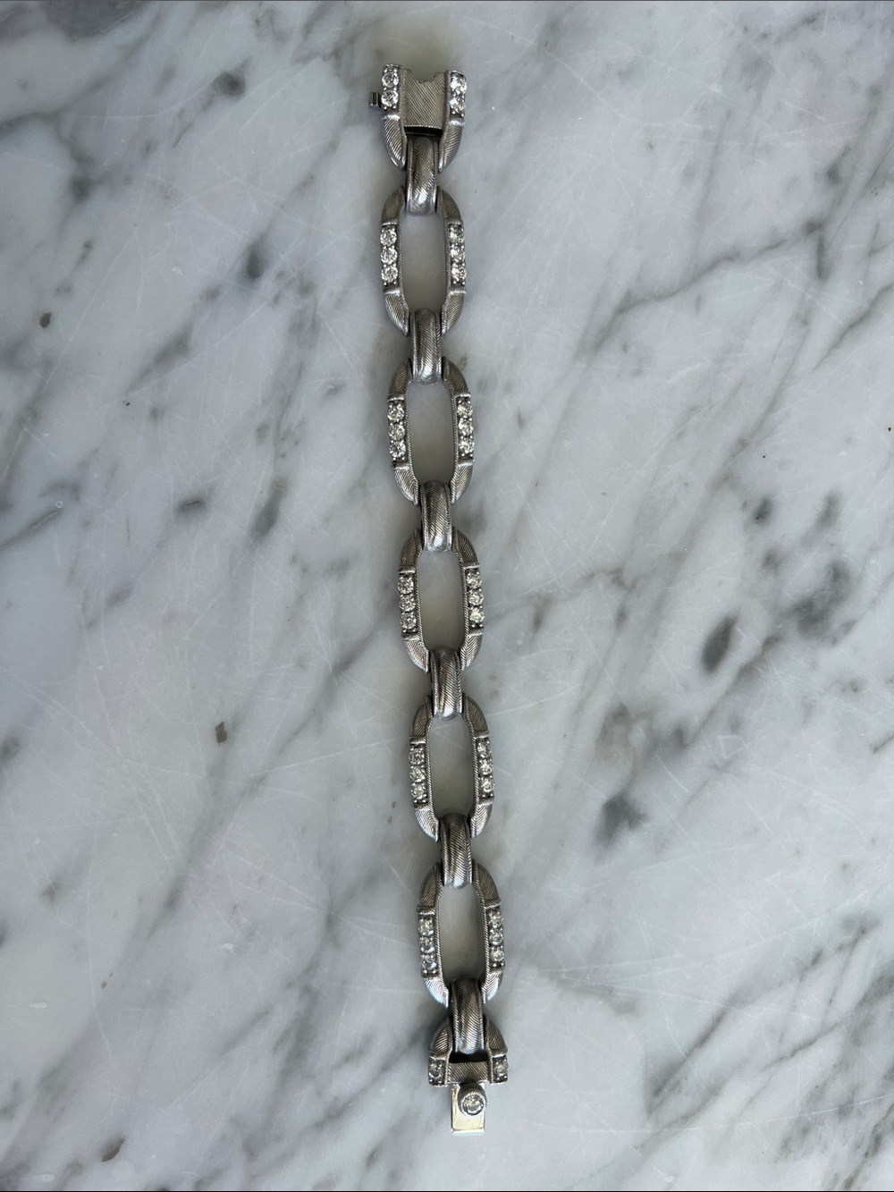 Judith Ripka Silver-Tone Crystal Link Bracelet - Free Shipping!